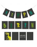 Printable Dinosaur Party Birthday Bunting Editable Collette and Co 5