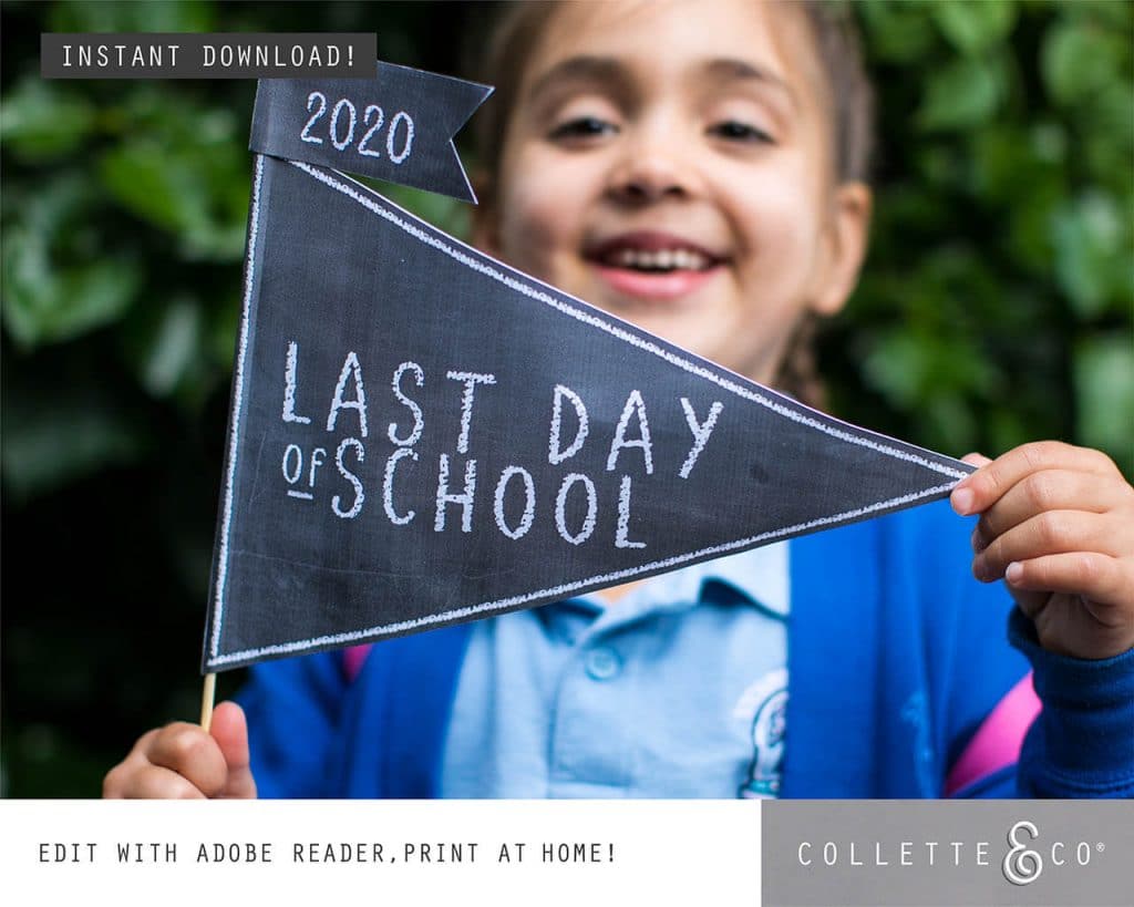 Printable Chalkboard Back to School Sign Pack | Collette &amp; Co®