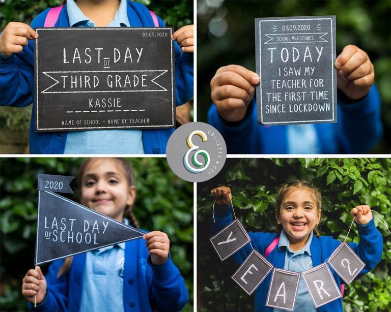 Printable Chalkboard Back to School Sign Pack | Collette &amp; Co®