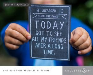 Printable Chalkboard Back to School Sign Pack | Collette &amp; Co®