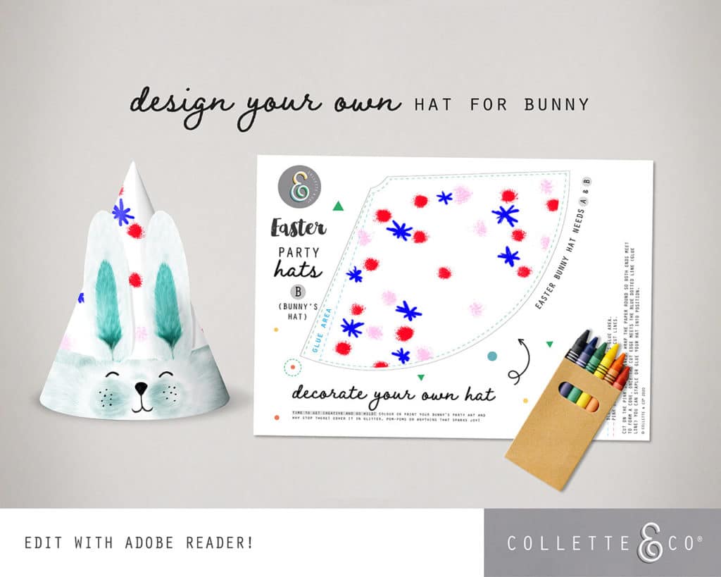 Easter Bunny Party Hat Printable | Collette &amp; Co®